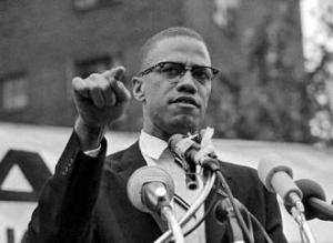 Malcolm X speaks in Harlem-a